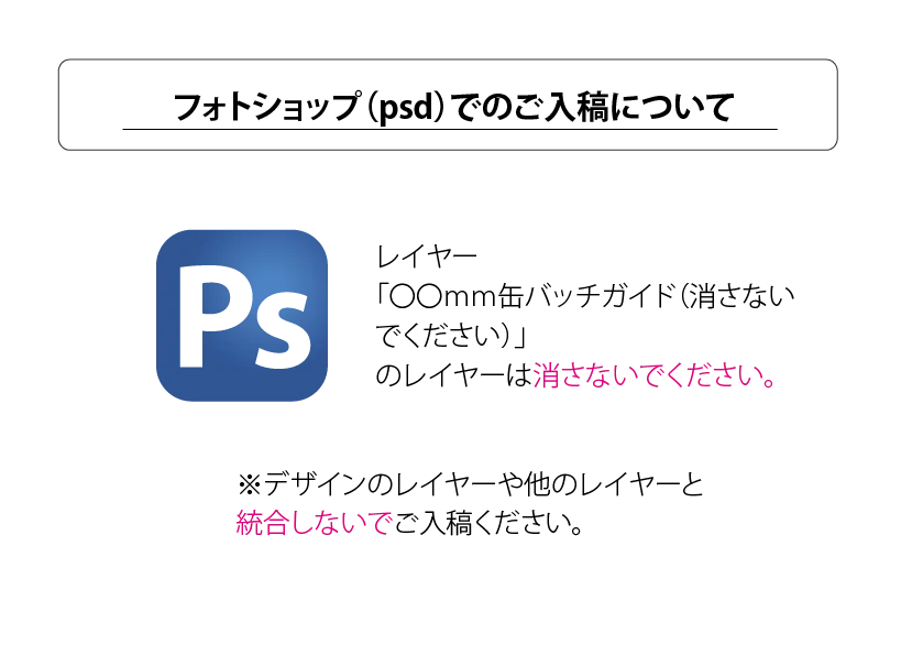 フォトショップでのご入稿について
